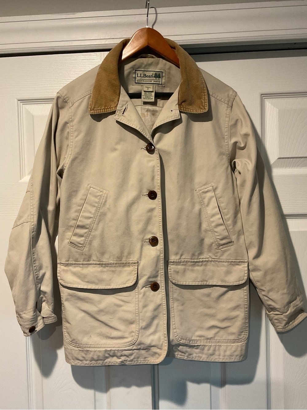 L.L. Bean Vintage Women’s Tan Barn Chore Utility Jacket Car Coat Y2K sz M P